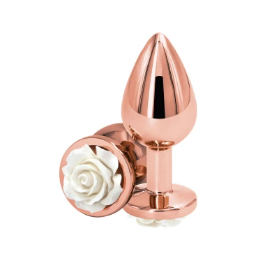 Afbeelding van Buttplug met Witte Roos M