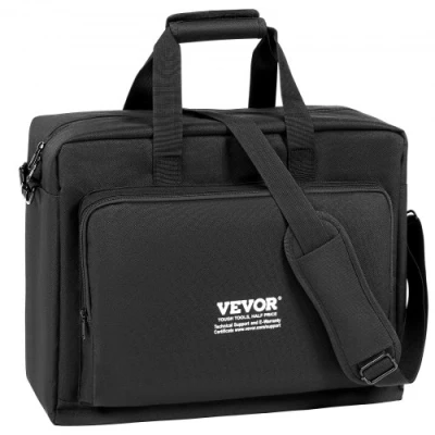 Image de VEVOR sac de transport rembourré pour table mixage DJ, tissu Oxford 1200D, 490 x 220 390 mm, avec une poche rangement, bandoulière amovible 1,5 m, rangement contrôleur DJ