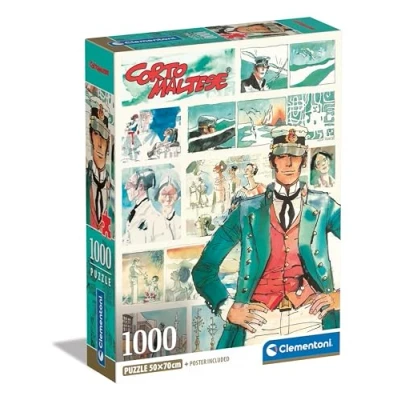 Afbeelding van Clementoni puzzel Corto Maltese, 1000 stukjes, voor volwassenen, 14 99 jaar, gemaakt in Italië, 39808