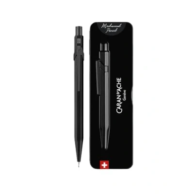 Image de Porte mine 0,7mm noir black code dans boite metal noire