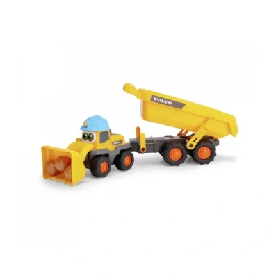 Afbeelding van Simba Abc Tracey Trailer Graafmachine Kiepwagen Volvo Licht en geluid Vanaf 1 jaar