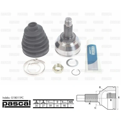 Afbeelding van PASCAL G1B011PC Homokineet Wielzijde