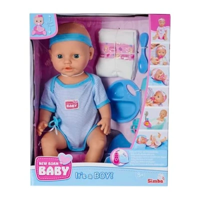 Image de Poupon Simba New Born Baby Bleu 43 cm
