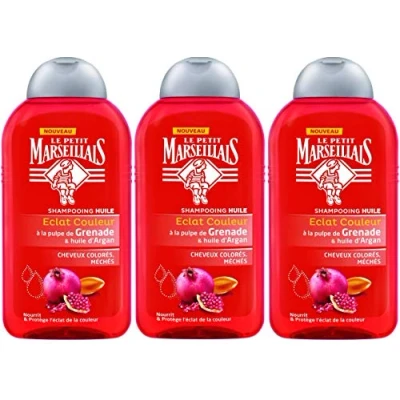 Afbeelding van Le Petit Marseillais Eclat Color granaatappel + argan shampoo, 250 ml, 3 stuks