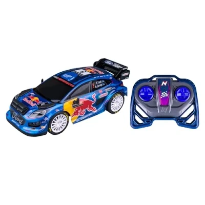 Afbeelding van Nikko RC 10393 Night Mode M Sport Ford Puma Hybrid #8 Tänak op afstand bestuurbare auto met led koplampen, 25 cm, afstandsbediening 2,4 GHz, bereik 40 m, voor kinderen vanaf 6 jaar, blauw