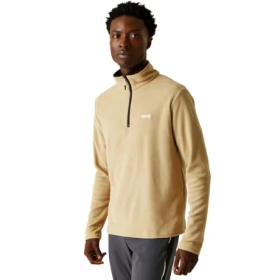 Image de Regatta Thompson Pull polaire léger demi zippé pour homme, beige, XXL