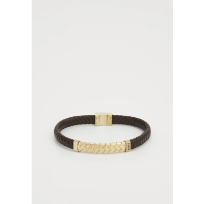 Afbeelding van BOSS Tailored Armband brown/goldcoloured, Heren, Maat: One Size, Brown/gold coloured