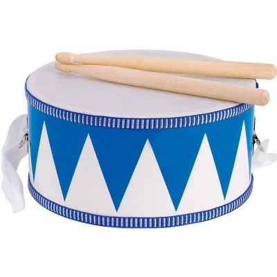 Afbeelding van Goki trommel met draagriem blauw wit