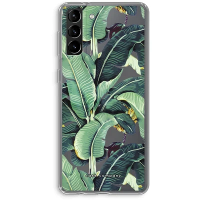 Afbeelding van hoesje geschikt voor Samsung Galaxy S21 Plus Bananenbladeren Soft Cover Telefoonhoesje Bescherming aan alle Kanten en Schermrand