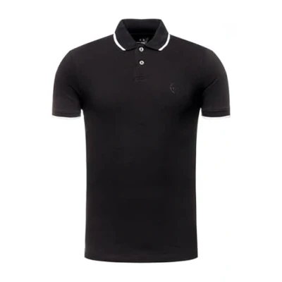 Afbeelding van Armani Exchange Double Stripe Poloshirt voor heren (1 stuk), Zwart