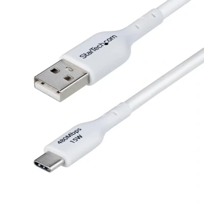 Afbeelding van StarTech Cable USB A to C 3m White (3 m, 2.0), kabel