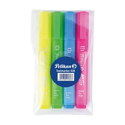 Afbeelding van Pelikan 438/4 markeerstiften, kleurrijk gesorteerd, 4 stuks