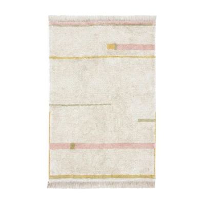 Afbeelding van Lorena Canals Eco City Lanes Vintage Nude Vloerkleed
