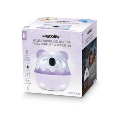 Image de Veilleuse musicale sans fil BigBen avec projection Koala Coco Blanc et Violet