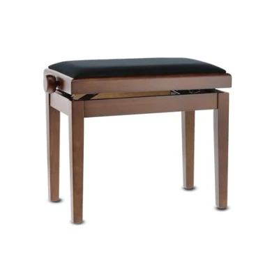 Image de GEWA Pianobank Deluxe Nussbaum Matt (réglage en hauteur facile grâce à un mécanisme de ciseaux précis, bois massif qualité, durable et robuste, charge rupture élevée)