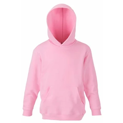 Afbeelding van Fruit Of The Loom Kinder Unisex Premium 70/30 Sweatshirt met Capuchon / Hoodie (Licht Roze)