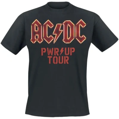 Afbeelding van AC/DC PWR UP Tourshirt 24 T shirt zwart XL Katoen Band merch, Bands