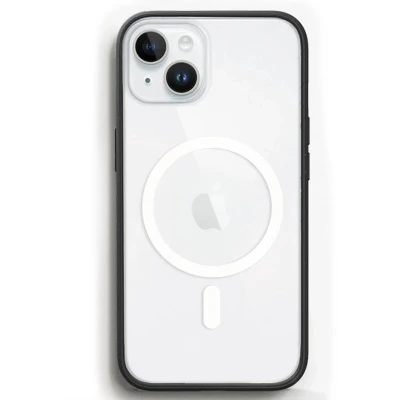 Afbeelding van Woodcessories bio Clear Case Magsafe Geschikt voor iPhone 15 Duurzaam Eco vriendelijk Gemaakt van materialen / White