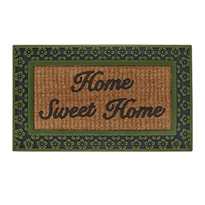 Afbeelding van Relaxdays deurmat home sweet kokosmat 45 x 75 rubber mat voordeur buitenmat