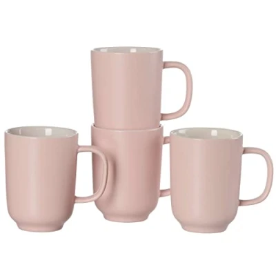 Afbeelding van Ritzenhoff &amp; Breker Koffiebekerset Jasper, 4 delig, elk 285 ml, roze, aardewerk