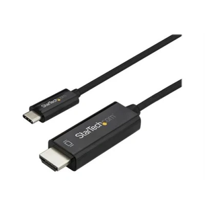 Image de StarTech.com 10ft (3m) USB C to HDMI Cable 4K 60Hz Type 2.0 Video Adapter Thunderbolt 3 Compatible Laptop Monitor/Display DP 1.2 Alt Mode HBR2 Black (CDP2HD3MBNL) Câble adaptateur 24 pin U