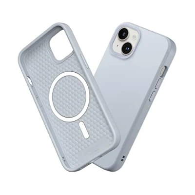 Afbeelding van RHINOSHIELD Hoesje compatibel met [iPhone 14/13] SolidSuit Magsafe dunne hoes schokabsorberende technologie en premium matte afwerking zilvergrijs