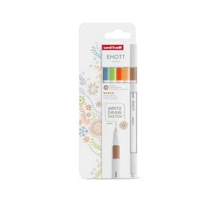 Afbeelding van Uni ball EMOTT Markerset, natuurkleuren, 5 stuks