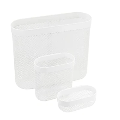 Afbeelding van Ikea SKADIS 505.177.60 Set van 3 opbergmanden voor geperforeerde planken, 24 x 21 9 cm, wit