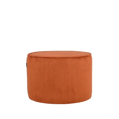 Afbeelding van Tibo poef 55 cm rib oranje