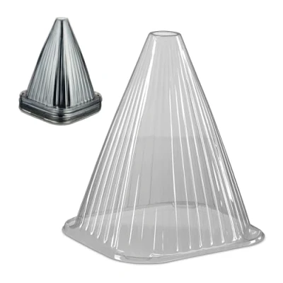 Afbeelding van Relaxdays plantenhoed set van 10 tegen slakken 22x19x19 cm kunststof grijs