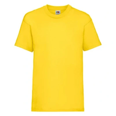 Afbeelding van Fruit Of The Loom Kinder / Kinderen Unisex Valueweight T shirt met korte mouwen (Yellow)
