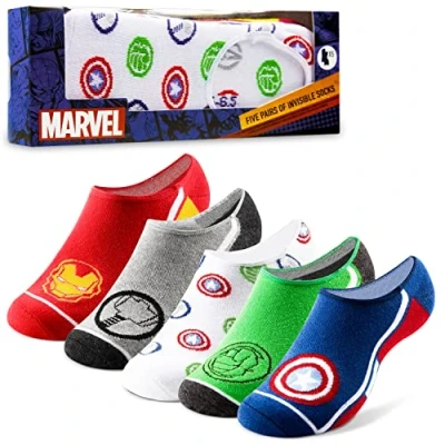 Afbeelding van Marvel Kindersokken, 5 paar Spiderman Avengers sokken, fantasiesokken voor kinderen, superhelden, kinderkleding, jongens, maten 30 35, 35 40, Multi