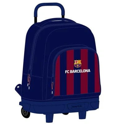 Afbeelding van Schoolrugzak met Wielen F.C. Barcelona 24/25 Kastanjebruin Marineblauw 33 x 45 22 cm