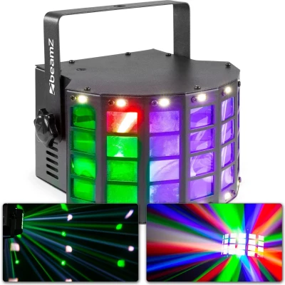 Afbeelding van Discolamp BeamZ DerbyStrobe 2 in 1 LED lichteffect met afstandsbediening
