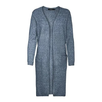 Afbeelding van VERO MODA Vmdoffy Ls Long Cardigan Open Ga Noos Damesvest (1 stuk), Navy Blauw