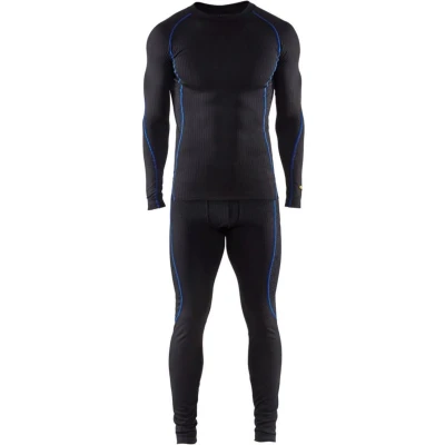 Afbeelding van Blaklader Technische Onderkledingset / thermokleding LIGHT Zwart/Korenblauw 2XL