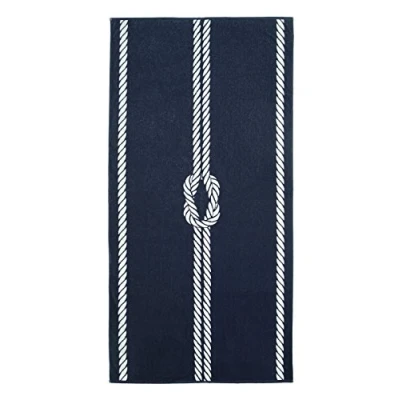 Afbeelding van ZOLLNER Strandhanddoek, absorberend, duurzaam, 100 x 200 cm, wasbaar tot 60 graden, katoen, rood, elegant design met touw en strik, Öko Tex ® gecertificeerd