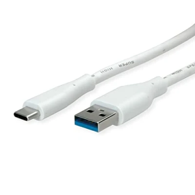 Afbeelding van VALUE USB 3.2 Gen 1 kabel, A C, M/M, wit, 3 m