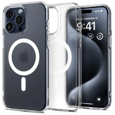 Afbeelding van Spigen Ultra Hybrid MagFit hoesje voor iPhone 15 Pro Max Transparant