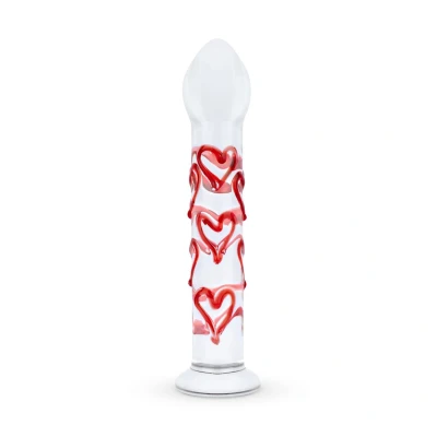 Afbeelding van Gildo Glazen Dildo Met Hartjes