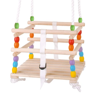 Afbeelding van BigJigs houten Baby peuter schommel hekschommel