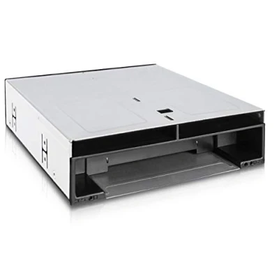 Afbeelding van ICY DOCK flexiDOCK MB095SP B Mobile Rack behuizing, harde schijf rackbehuizing, interne hot swap acccutcase voor twee 2,5 inch en 3,5 SATA SSD&#039;s of HDD&#039;s zonder lade 5,25 bay