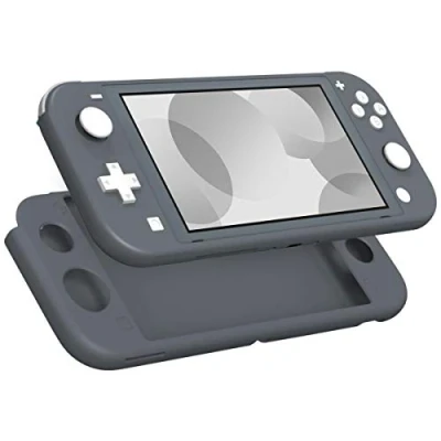Afbeelding van MoKo beschermhoes compatibel met Nintendo Switch Lite, duurzame siliconen, krasbestendig, accessoires voor Lite console en controller, grijs