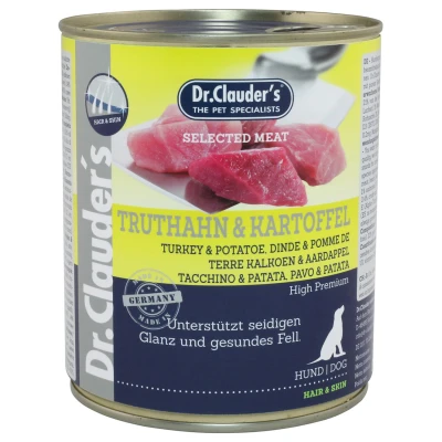 Afbeelding van Dr.Clauder&#039;s Selected Meat Kalkoen&amp;Aardappel Hondenvoer 800 g