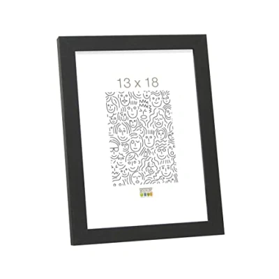 Image de Deknudt Frames S44cf2 Basic Cadre Photo Bois/mdf Noir Fin 13 X 18 Cm
