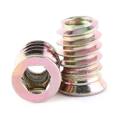 Afbeelding van FTVOGUE 20 stuks hulzen met holle zeskantkop, schroefvoetafdruk van koolstofstaal, schroefdraad voor houten meubels (M6 x 17 mm)