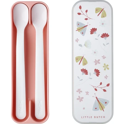 Afbeelding van Mepal Mio babylepel Set van 2 Lange steel Kinderservies Flowers &amp; Butterflies