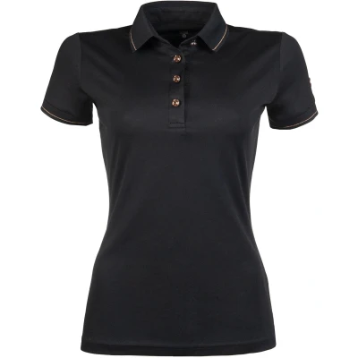 Image de HKM Polo Rosegold Glamour Noir/Or rose XL