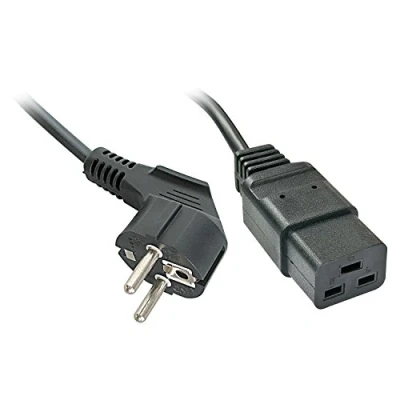 Image de Lindy Câble d&#039;alimentation CEI 23 16/VII/CEE 7/3 (SCHUKO) (P) pour IEC 60320 C19 16 A 2 m moulé noir