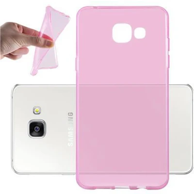 Afbeelding van Cadorabo Hoesje geschikt voor Samsung Galaxy A5 2016 in TRANSPARANT ROZE Beschermhoes gemaakt van flexibel TPU Silicone Case Cover